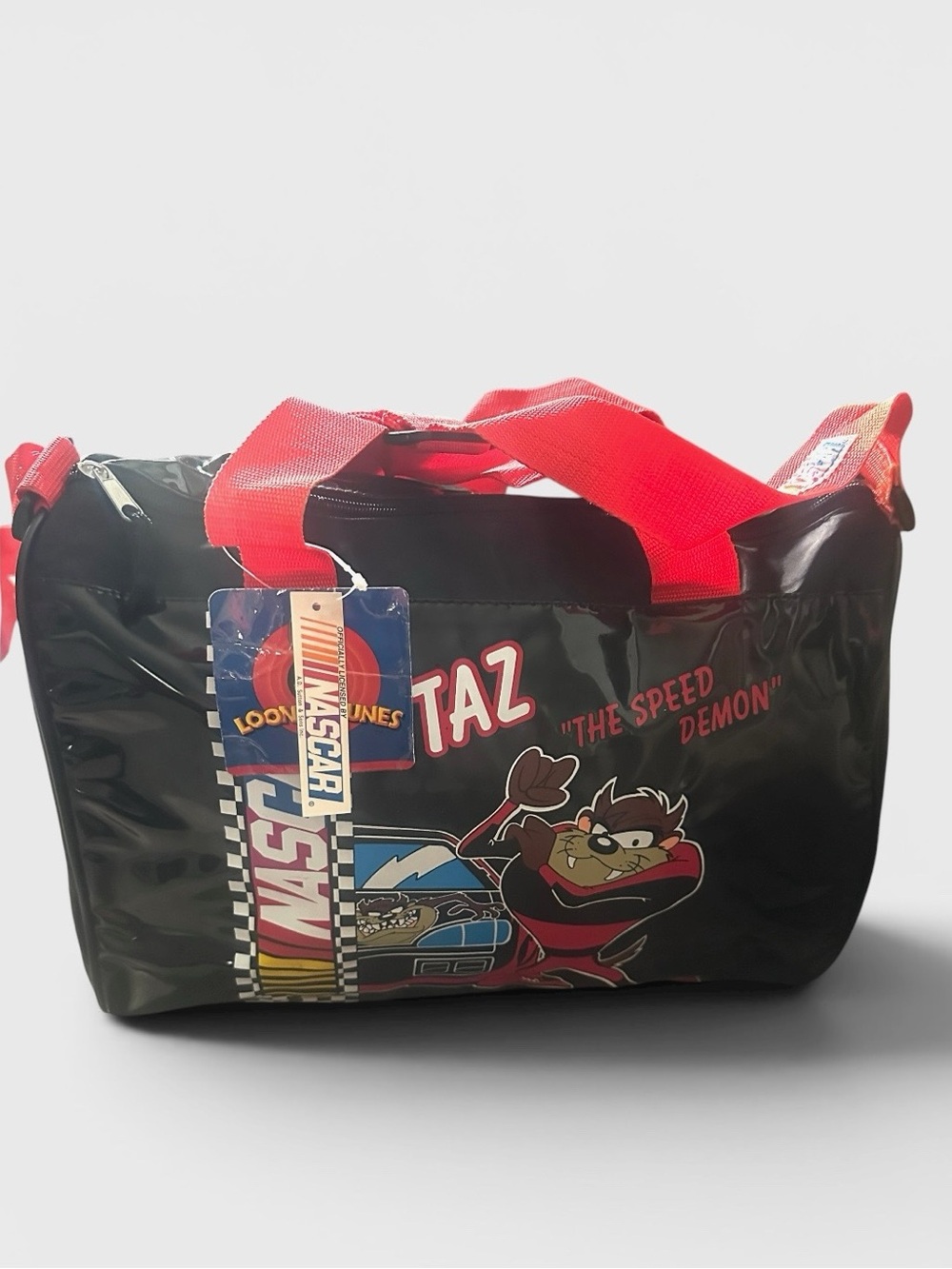 Vintage 1990s NWT NASCAR Looney Tunes Tasmanian Devil Duffle bag